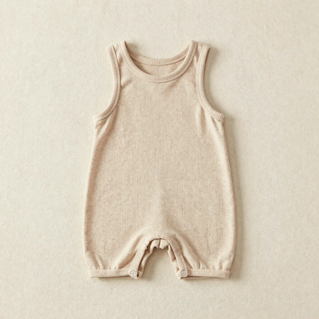 Organic Ribbed Cotton Romper