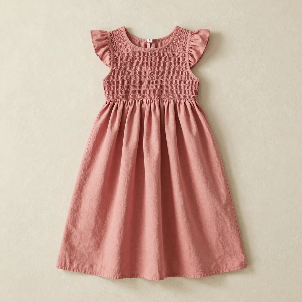 Smocked Cotton Lawn Dress